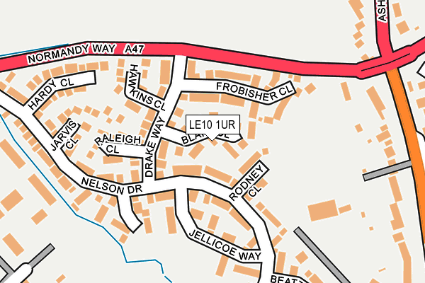 LE10 1UR map - OS OpenMap – Local (Ordnance Survey)