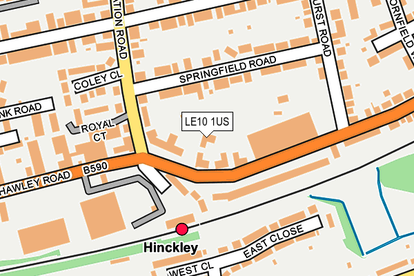 LE10 1US map - OS OpenMap – Local (Ordnance Survey)