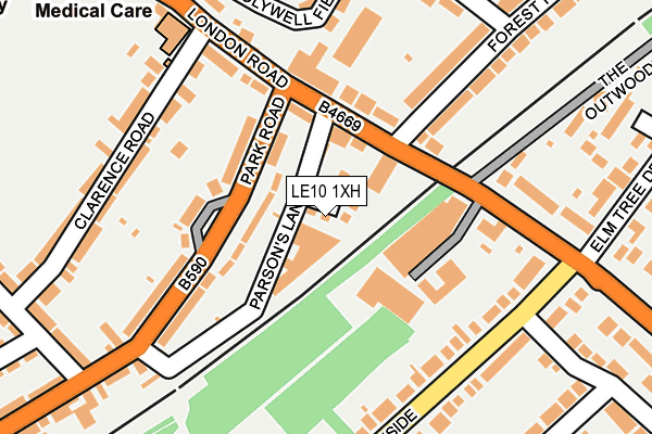LE10 1XH map - OS OpenMap – Local (Ordnance Survey)