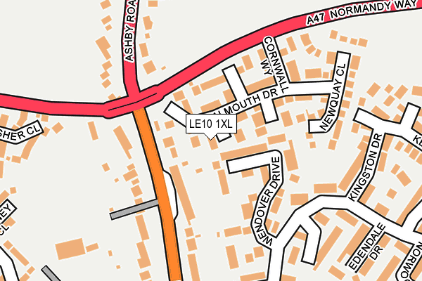LE10 1XL map - OS OpenMap – Local (Ordnance Survey)