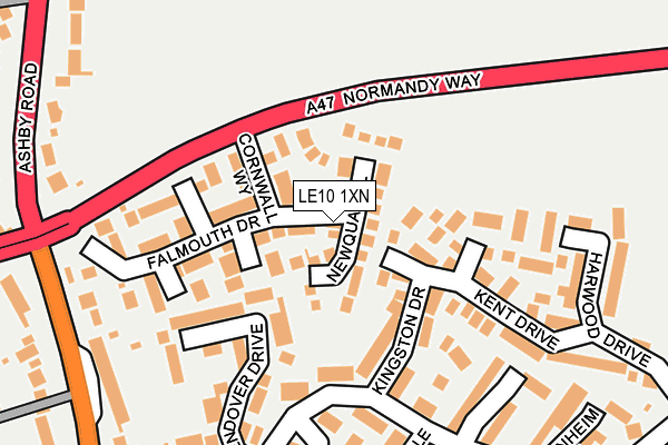 LE10 1XN map - OS OpenMap – Local (Ordnance Survey)