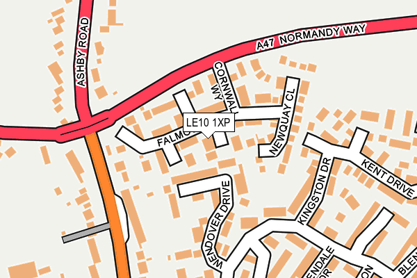 LE10 1XP map - OS OpenMap – Local (Ordnance Survey)
