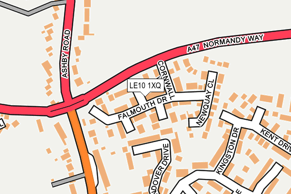LE10 1XQ map - OS OpenMap – Local (Ordnance Survey)