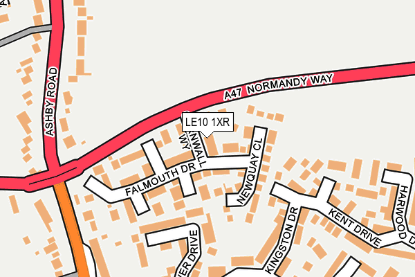 LE10 1XR map - OS OpenMap – Local (Ordnance Survey)
