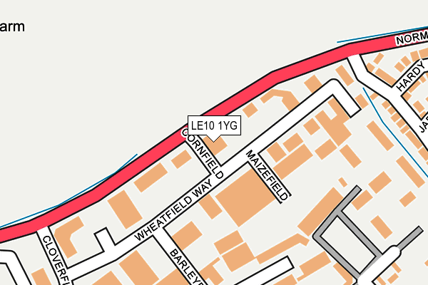 LE10 1YG map - OS OpenMap – Local (Ordnance Survey)