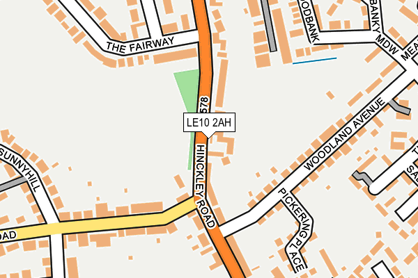 LE10 2AH map - OS OpenMap – Local (Ordnance Survey)