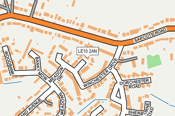 LE10 2AN map - OS OpenMap – Local (Ordnance Survey)