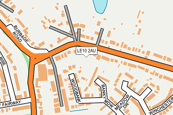 LE10 2AU map - OS OpenMap – Local (Ordnance Survey)