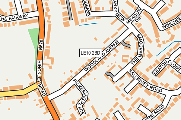LE10 2BD map - OS OpenMap – Local (Ordnance Survey)