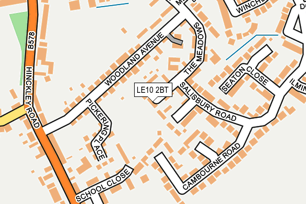 LE10 2BT map - OS OpenMap – Local (Ordnance Survey)