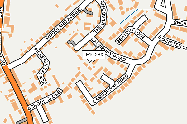 LE10 2BX map - OS OpenMap – Local (Ordnance Survey)