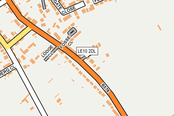 LE10 2DL map - OS OpenMap – Local (Ordnance Survey)