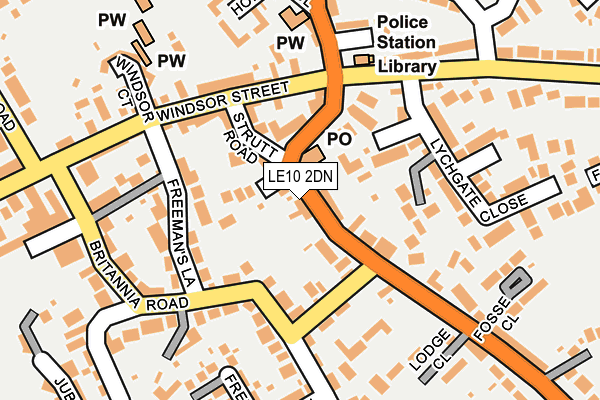 LE10 2DN map - OS OpenMap – Local (Ordnance Survey)