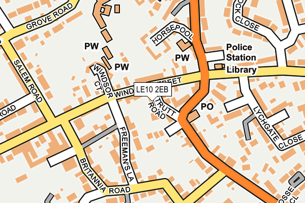 LE10 2EB map - OS OpenMap – Local (Ordnance Survey)