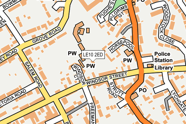 LE10 2ED map - OS OpenMap – Local (Ordnance Survey)