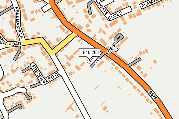 LE10 2EJ map - OS OpenMap – Local (Ordnance Survey)