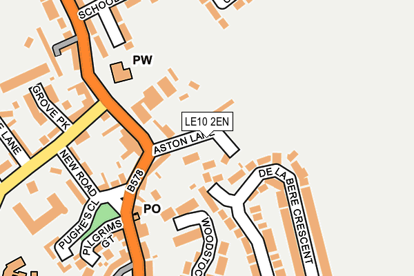 LE10 2EN map - OS OpenMap – Local (Ordnance Survey)