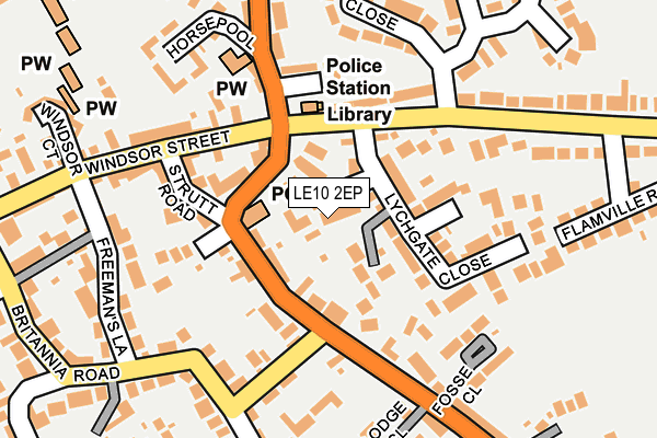 LE10 2EP map - OS OpenMap – Local (Ordnance Survey)