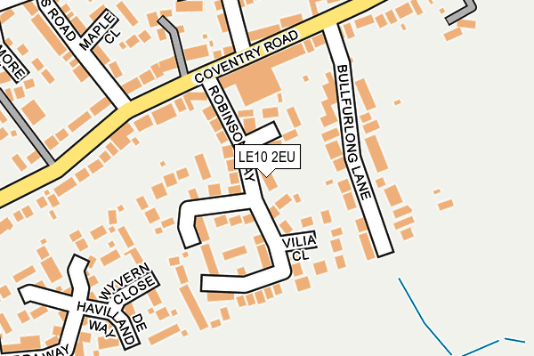 LE10 2EU map - OS OpenMap – Local (Ordnance Survey)