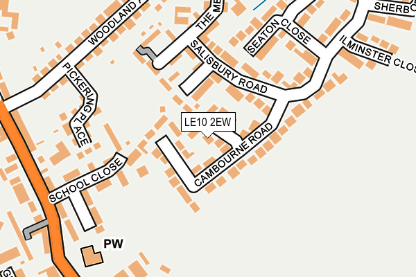 LE10 2EW map - OS OpenMap – Local (Ordnance Survey)