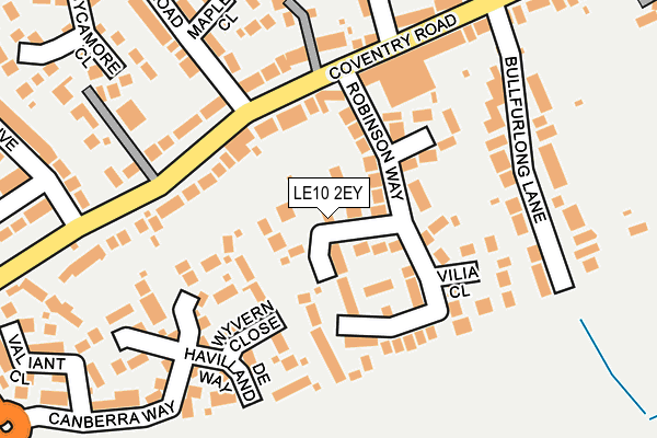 LE10 2EY map - OS OpenMap – Local (Ordnance Survey)