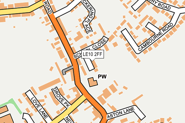 LE10 2FF map - OS OpenMap – Local (Ordnance Survey)