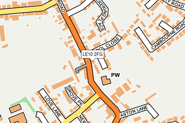LE10 2FG map - OS OpenMap – Local (Ordnance Survey)
