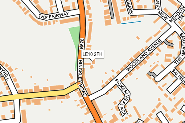 LE10 2FH map - OS OpenMap – Local (Ordnance Survey)