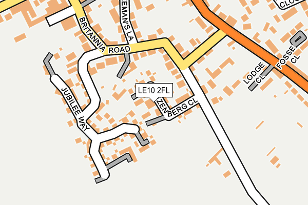 LE10 2FL map - OS OpenMap – Local (Ordnance Survey)