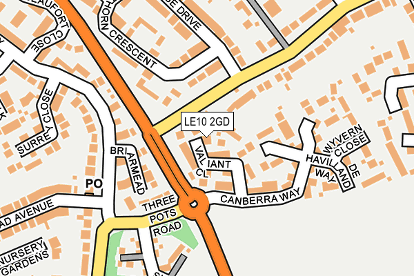 LE10 2GD map - OS OpenMap – Local (Ordnance Survey)