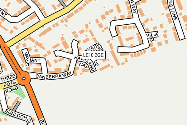 LE10 2GE map - OS OpenMap – Local (Ordnance Survey)