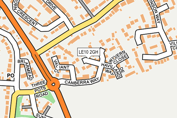 LE10 2GH map - OS OpenMap – Local (Ordnance Survey)