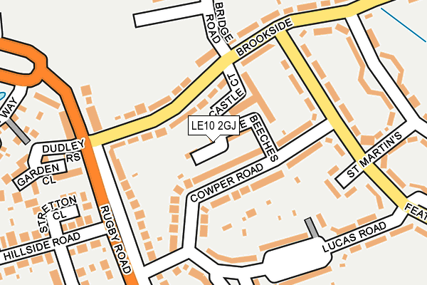 LE10 2GJ map - OS OpenMap – Local (Ordnance Survey)