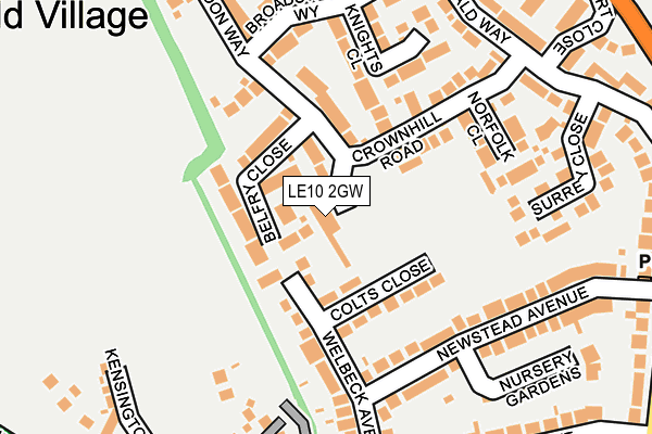 LE10 2GW map - OS OpenMap – Local (Ordnance Survey)