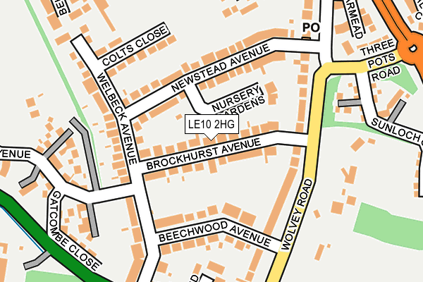 LE10 2HG map - OS OpenMap – Local (Ordnance Survey)