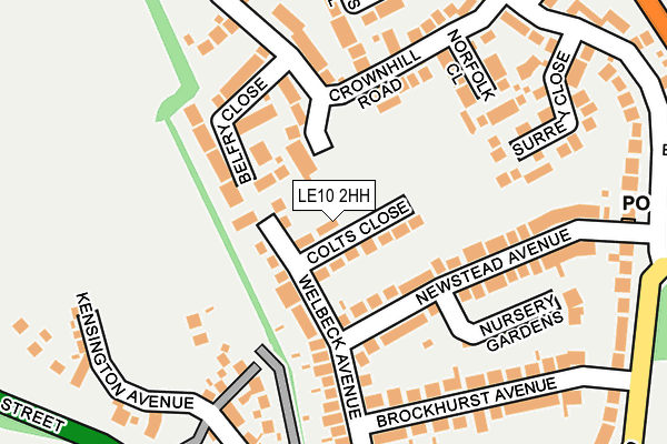 LE10 2HH map - OS OpenMap – Local (Ordnance Survey)