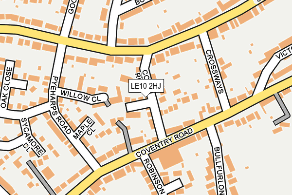 LE10 2HJ map - OS OpenMap – Local (Ordnance Survey)