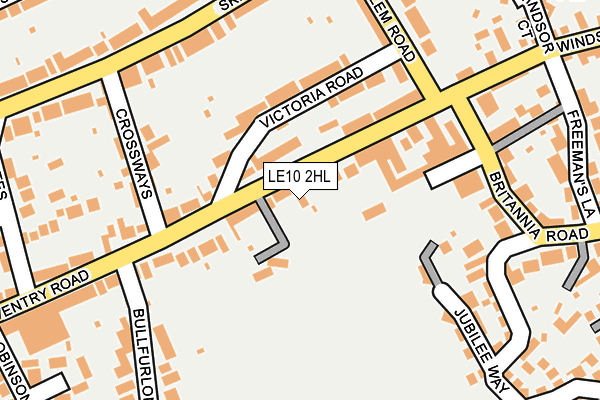 LE10 2HL map - OS OpenMap – Local (Ordnance Survey)