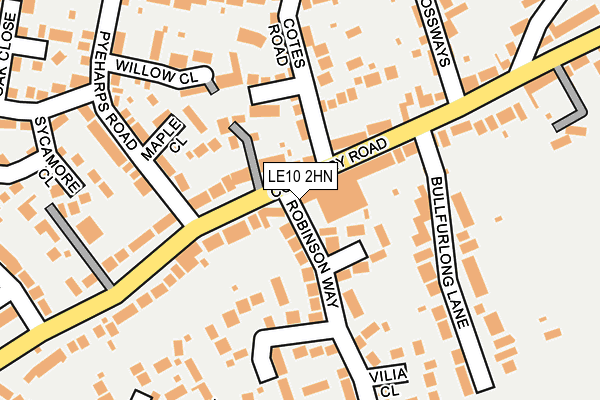 LE10 2HN map - OS OpenMap – Local (Ordnance Survey)
