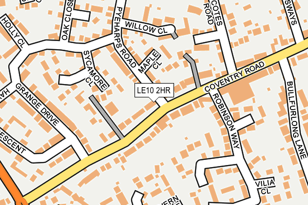LE10 2HR map - OS OpenMap – Local (Ordnance Survey)