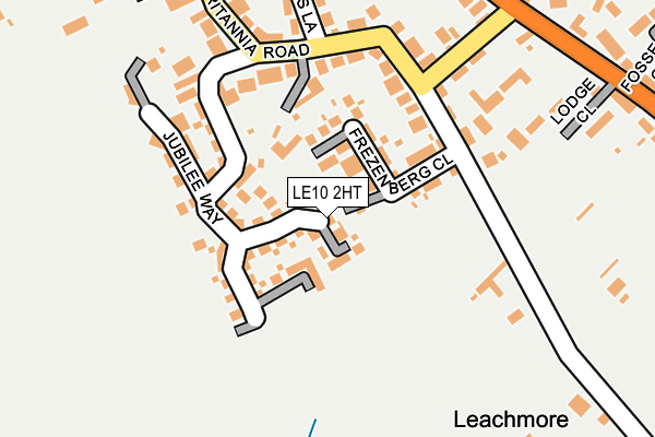 LE10 2HT map - OS OpenMap – Local (Ordnance Survey)
