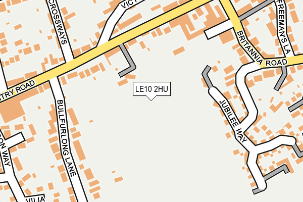 LE10 2HU map - OS OpenMap – Local (Ordnance Survey)