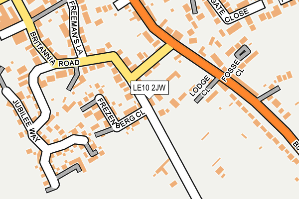 LE10 2JW map - OS OpenMap – Local (Ordnance Survey)
