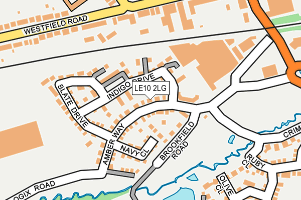 LE10 2LG map - OS OpenMap – Local (Ordnance Survey)