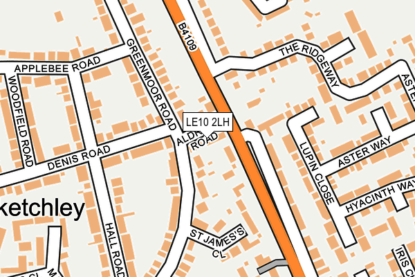 LE10 2LH map - OS OpenMap – Local (Ordnance Survey)