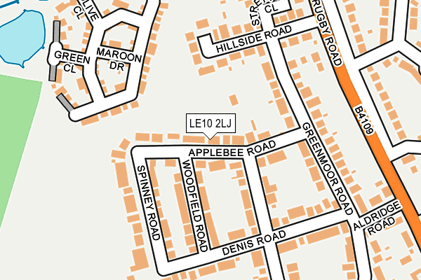 LE10 2LJ map - OS OpenMap – Local (Ordnance Survey)