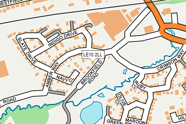 LE10 2LL map - OS OpenMap – Local (Ordnance Survey)