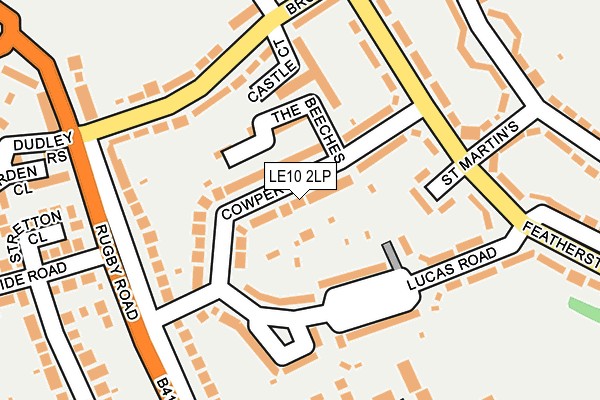 LE10 2LP map - OS OpenMap – Local (Ordnance Survey)