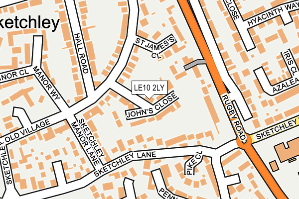 LE10 2LY map - OS OpenMap – Local (Ordnance Survey)