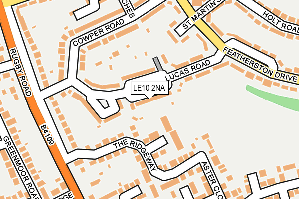LE10 2NA map - OS OpenMap – Local (Ordnance Survey)